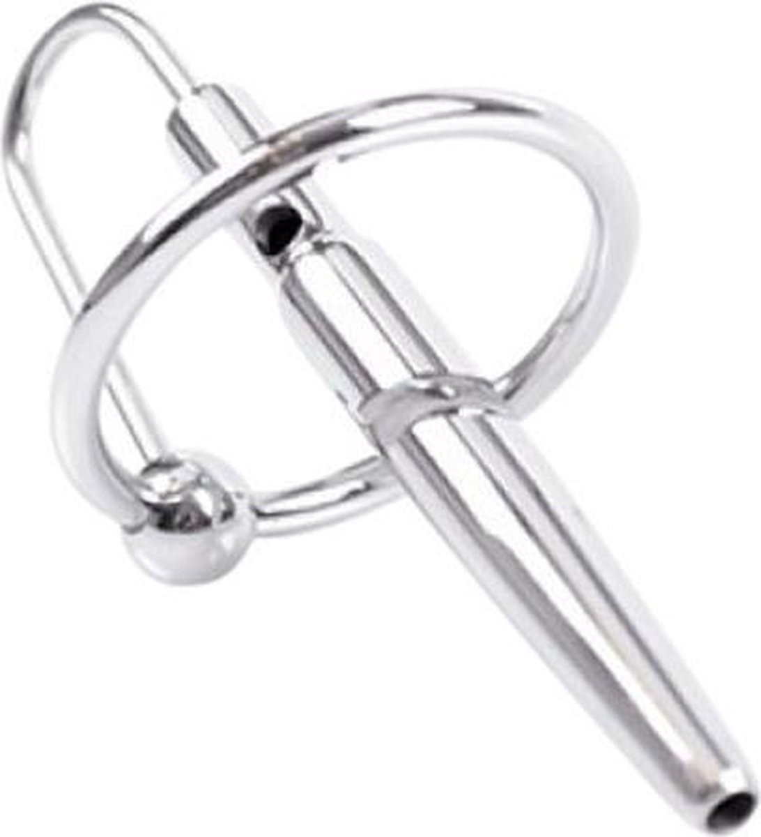 Goedkoopste Easy Metal Holle Penisplug met Glansring