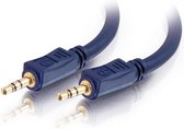 CablesToGo - Audiokabel stereo M/M - Velocity - 2m lang, 3.5mm dik - Zwart