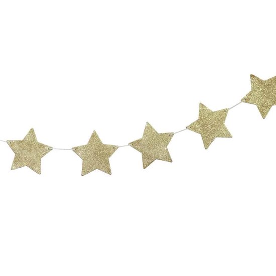 Slinger sterren goud glitter - 1,2 meter | bol.com