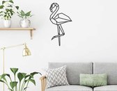 Wanddecoratie Flamingo - Zwart