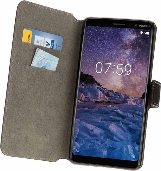 kaart rekken Bourgondië Mystiek MP case Nokia 7+ Plus bookcase uil zilver hoesje | bol.com