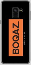BOQAZ. Samsung Galaxy A8 2018 hoesje - Labelized Collection - Orange print BOQAZ