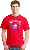 Rood heren t-shirt Nederland 2XL