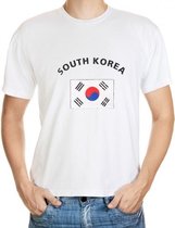 Wit heren t-shirt Zuid Korea XL