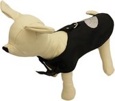 ZWARTE CAPE HART VOOR HONDEN - M (rug lengte 27 cm, borst omvang 40 cm, nek omvang 36 cm )