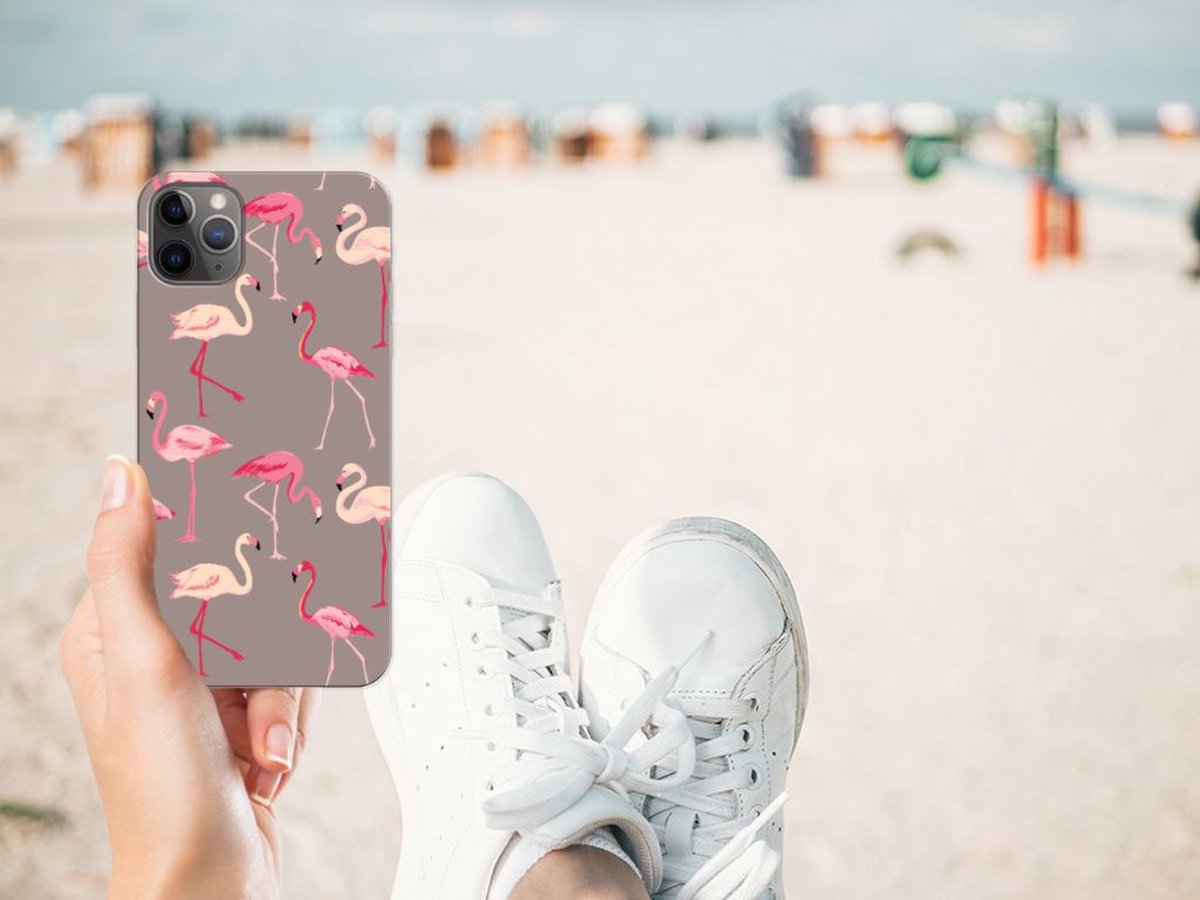 Apple iPhone 11 Pro Max TPU Hoesje Flamingo