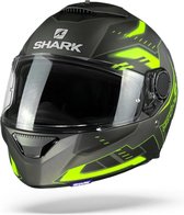 Shark Spartan 1.2 Antheon Mat Anthracite Geel Zwart Ayk Integraalhelm - Motorhelm - Maat XL