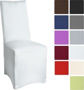 Beautissu housse de chaise extensible «Leona» 95x45x45cm blanc