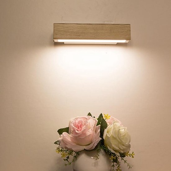 Eenvoudige Rotatable bed slaapkamer muur lamp warm nachtlampje (hout) |