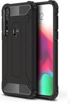 Armor Hybrid Back Cover - Motorola Moto G8 Plus Hoesje - Zwart