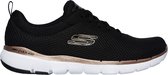 Skechers Flex Appeal 3.0-First Insight Dames Sneakers - Black/Rose Gold - Maat 37