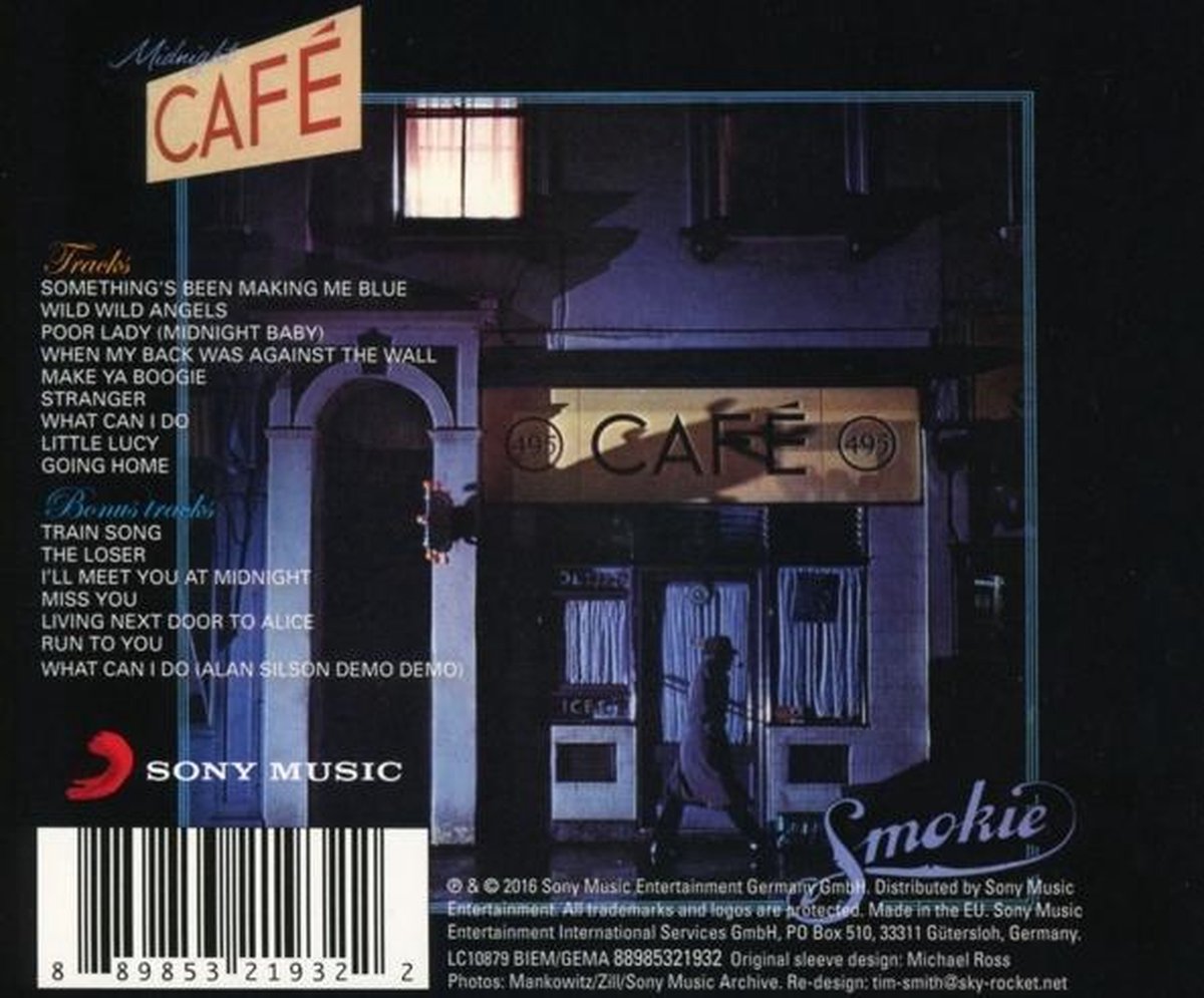 Midnight Cafe, Smokie CD (album) Muziek