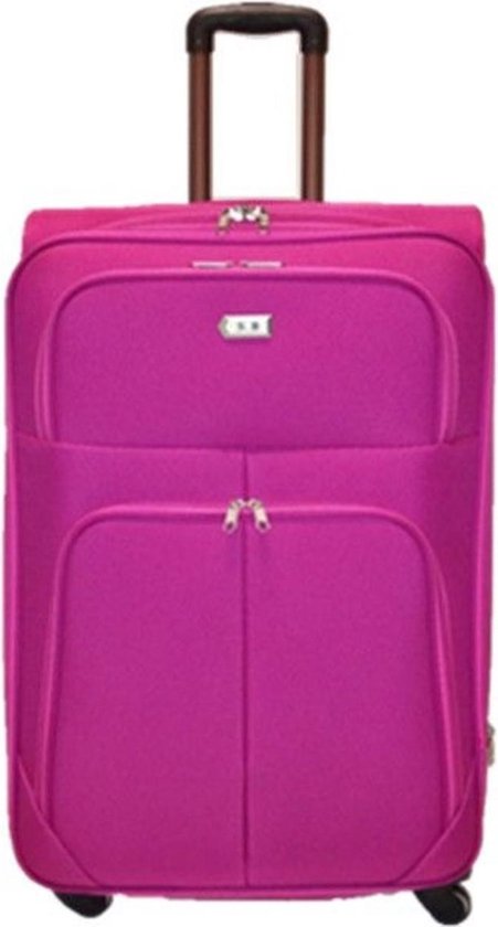 Valise tissu bagages 85cm 4 roues Chariot - rose Extra grande taille) | bol