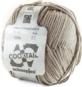 Scheepjes Cocktail bruin-kiezel 7694. PAK MET 10 BOLLEN a 50 GRAM. INCL. Gratis Digitale vinger haak en brei toerenteller