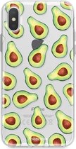 Fooncase Hoesje Geschikt voor iPhone XS - Shockproof Case - Back Cover / Soft Case - Avocado