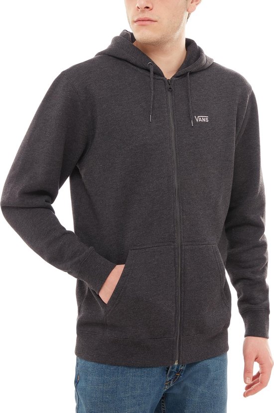 Vans Mn Basic Zip Hoodie Heren Vest - Black Heather - Maat XXL | bol.com