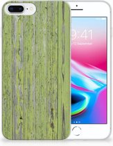 TPU Siliconen Backcase Hoesje iPhone 7 Plus | 8 Plus Design Green Wood