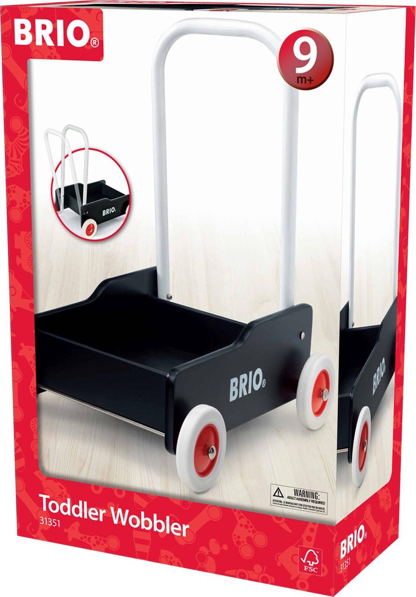 BRIO Zwarte loopwagen