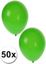 Bellatio Decorations ballonnen - 50 stuks - groen - 27 cm - helium of lucht - verjaardag / versiering
