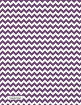 Lined Notebook Journal Purple White ZigZags