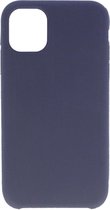 Shop4 - iPhone 11 Pro Max Hoesje - Zachte Back Case Mat Donker Blauw