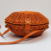 DUA Scallop ronde rieten rotan tas round rattan Bali bag