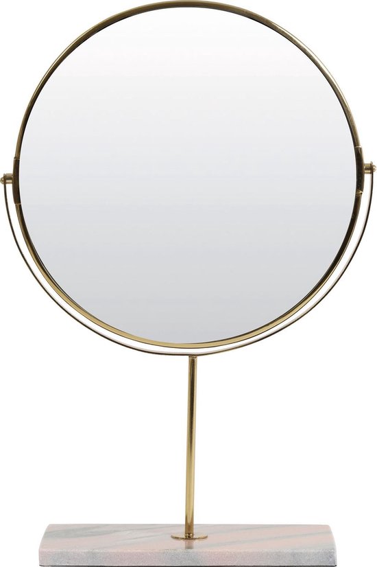 Spiegel op voet 33x12,5x48 cm RIESCO marmer roze-goud | bol.com