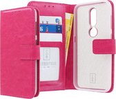 Nokia 4.2 Bookcase hoesje - CaseBoutique - Effen Roze - Kunstleer