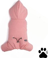 Honden jas - Jas  voor honden - Hondenjas met capuchon - Maat XL - Roze