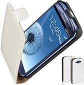 TCC Luxe Leder hoesje Samsung Galaxy S3 Flip Case/Cover - Wit - i9300