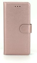 Premium Leer Leren Lederen - Wallet Case - Book Case voor Samsung Galaxy A6 Plus 2018 A605 - Rose Goud