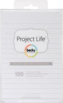 Project life gelinieerde kaartjes 4x6 inch 20.2x15.2 cm