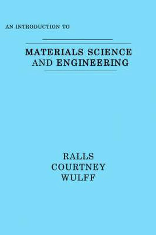 An Introduction to Materials Science and Engineering - cover