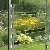 Fenêtre à persienne avec verre trempé.