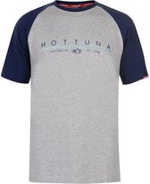 Hot Tuna Printed T-Shirt - Maat S - Heren - Grijs/blauw