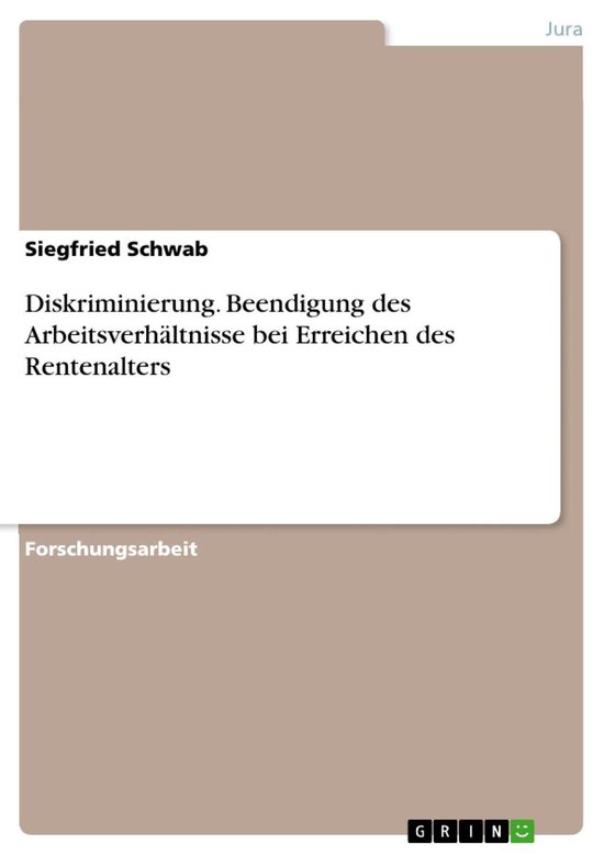 Diskriminierung. Beendigung des Arbeitsverhältnisse bei Err ... - cover