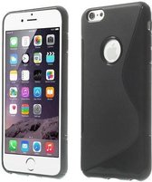iPhone 6 Plus luxe TPU back bescherm hoesje cover zwart