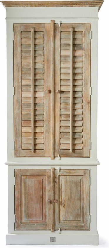 Pinellas Park Wardrobe Cabinet Single - Garderobekast Whitewash/Hout | bol.com