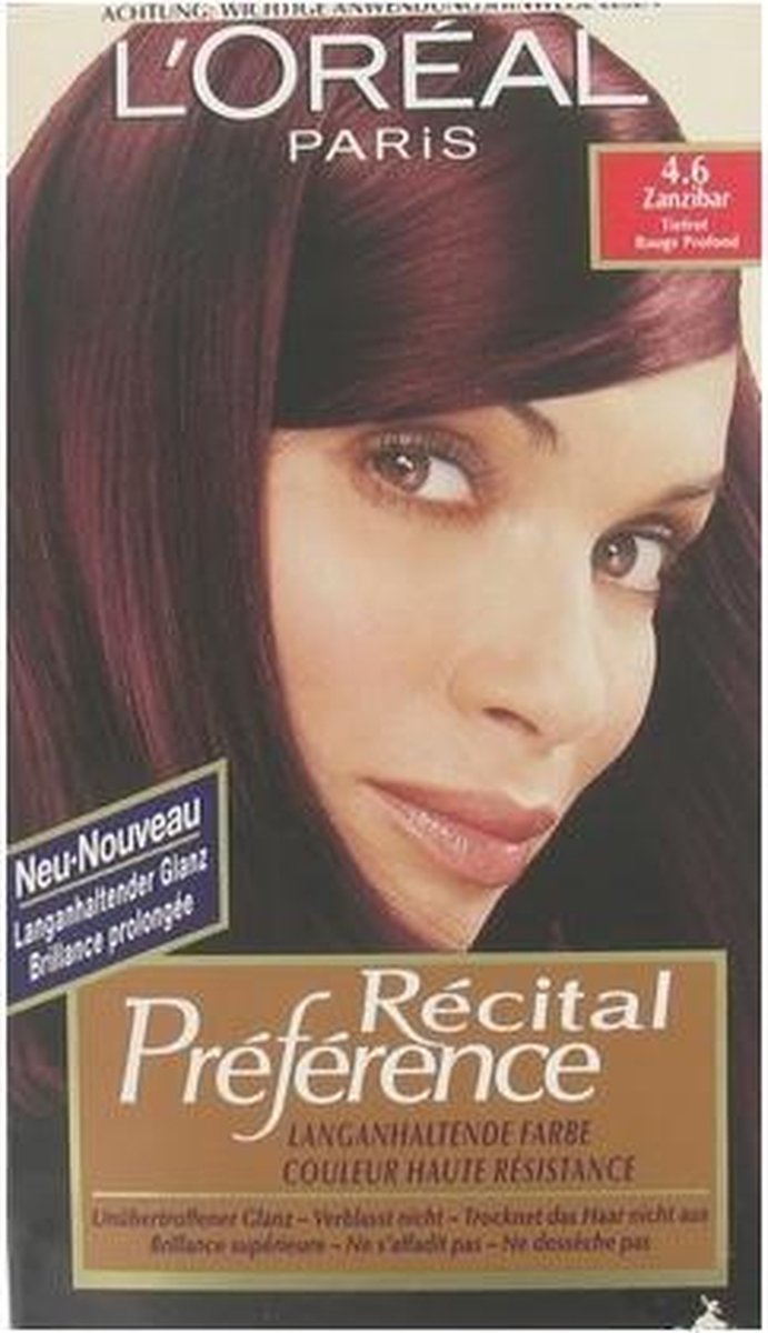 L'Oreal Haarverf Excellence - Préférence nr. 4.6 Zanzibar Dieprood