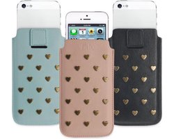 fab. iPhone 5 / 5C / 5S Pouch Studs Salmon