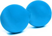 #DoYourFitness - Massagebal - »Globo« - Lacrosse Bal (Twinball) / Fasciaball voor effectieve zelfmassage - 12,5 x 6,4 cm - blauw