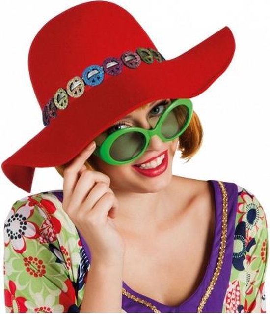 Rouwen een schuldeiser Zegenen Rode hippie hoed | bol.com