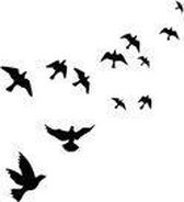 3 sets Vogelstickers - Vogel raamstickers - Anti-inslag sticker vogels - Afmeting 3x L42 x B44 cm