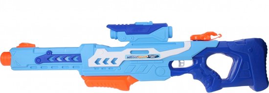 1x Waterpistolen/waterpistool blauw van 77 cm kinderspeelgoed - waterspeelgoed van kunststof - grote waterpistolen