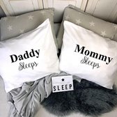 Set Kussenslopen daddy mommy sleeps