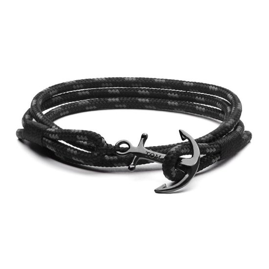 Tom Hope Triple Black S Armband (lengte: 16.50-18.00 cm) TM0131