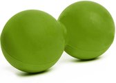 #DoYourFitness - Massagebal - »Globo« - Lacrosse Bal (Twinball) / Fasciaball voor effectieve zelfmassage - 12,5 x 6,4 cm - groen