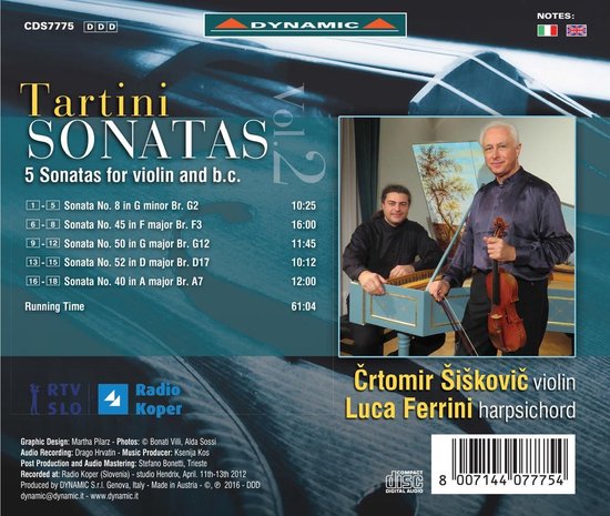 Five Sonatas For Violin And Basso C