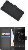 Zwart Luxe Bookcase Wallet hoesje voor Sony Xperia XZs