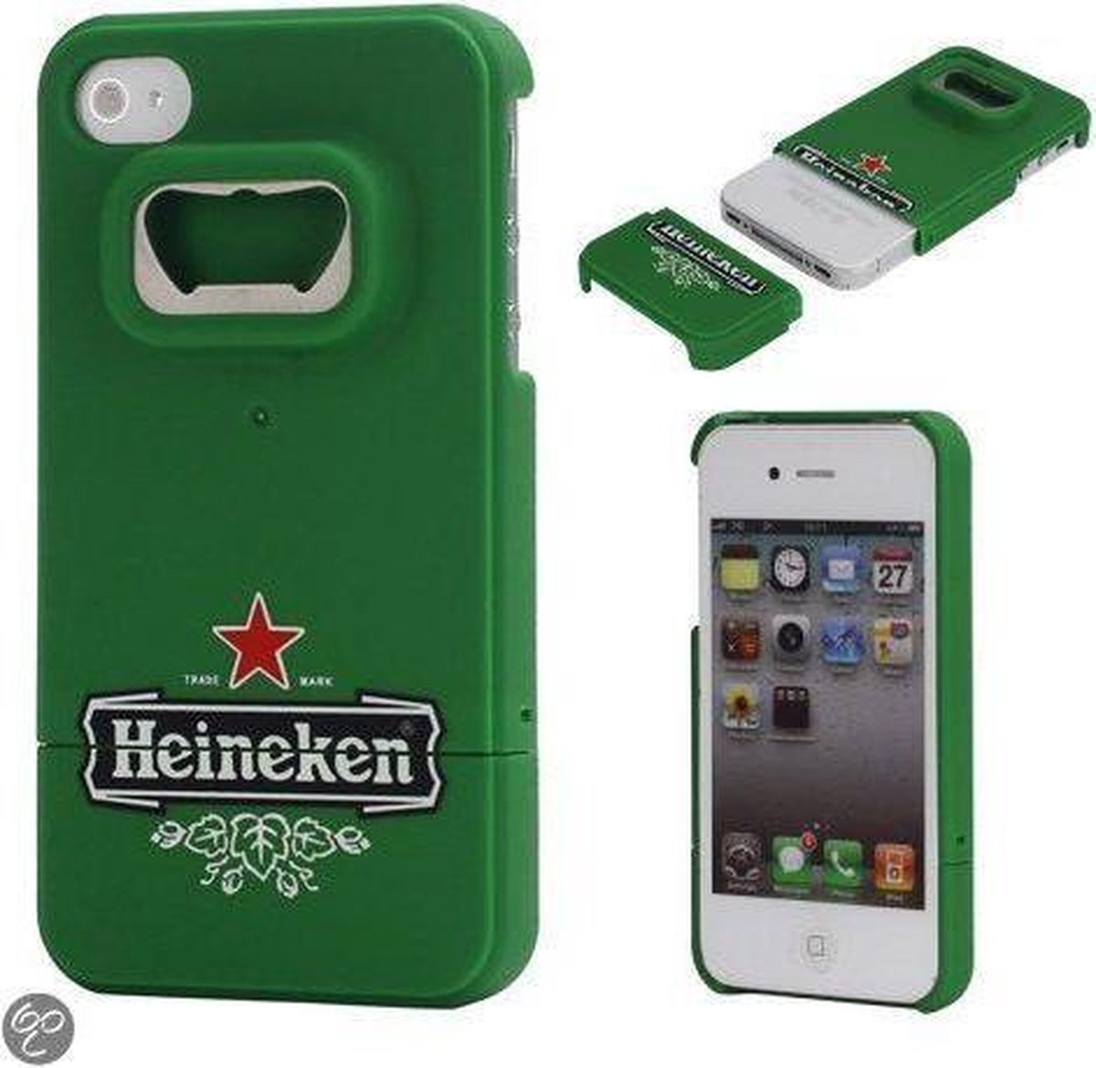 iPhone 4 en 4S handig bieropener hoesje - Heineken hoesje met opener |  bol.com